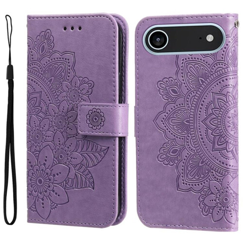Purple PU Leather Flip Wallet Case for iPhone Air 6.5 inch