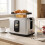 Homcom HOMCOM 2 Slice Toaster with Touch Screen, LED Countdown, 6 Browning Levels 9