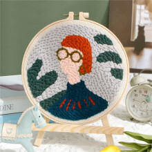 Punch Needle Embroidery Starter Kit 20x20 cm