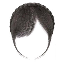 Natural-Looking Bangs Headband Wig for Women Synthetic Hair