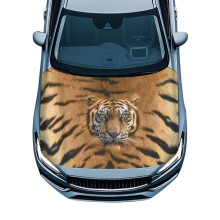 Tiger Print Car Hood Cover Protective Automotive Accessory