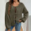 French Premium Wool Knit Cardigan Long Sleeve Open Front 1