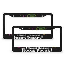 Halloween Witch Sister License Plate Frames Aluminum 2 PCS