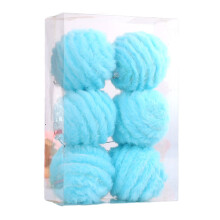 Christmas Ball Ornaments Blue 8cm 6PCS