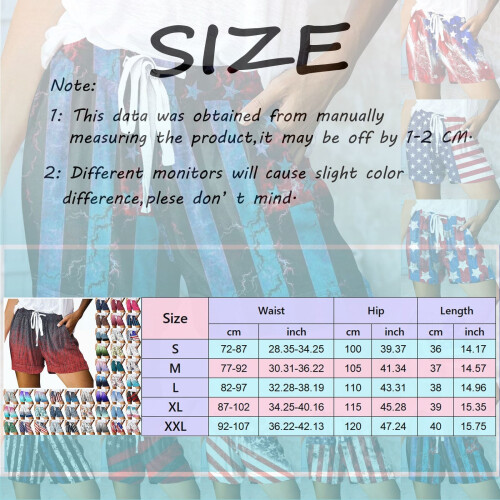 Drawstring Shorts Summer Elastic Waist Lightweight Casual 1