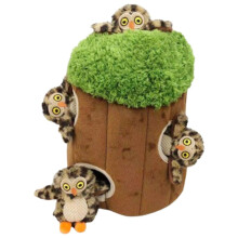 Plush Dog Toy Hide-and-Seek Burrow Puzzle with Squeaker (5