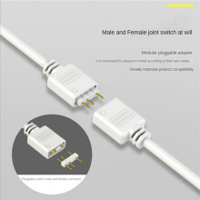 3X 5V 3-Pin Extension Cable for Computer Motherboard 1 Point 2 Hub Cable Connection Extension ARGB Splitter, White