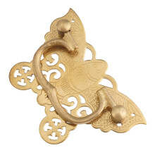 Brass Butterfly Cabinet Pull 92x60mm Antique Gold