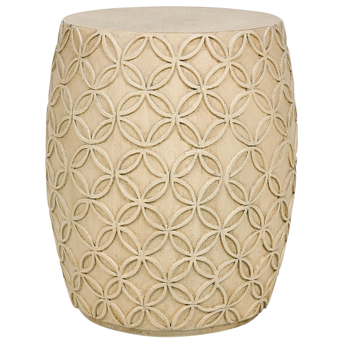 Beliani Side Table ZOGNO 33 cm 33 cm Light Beige