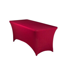 (As show, One size) Paquete de manteles de spandex de 6 pies, mantel ajustado para mesas rectangulares de 6 pies, manteles