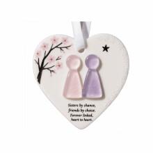 Heart-Shaped Sea Glass Friendship Ornament 1 Piece