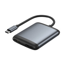 Dual -Compatible USB-C Docking Station 4K@60Hz Laptop Adapter PD100W Supports Mirroring and MST Extended Display