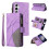 Purple PU Leather Folio Case for Samsung Galaxy S25 5G with 1