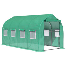 Polytunnel Greenhouse with Windows and Door, Walk in Greenhouse for Garden, Backyard (4 x 2 M)