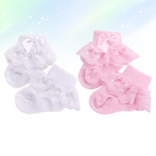 Baby Girl Cotton Stockings Soft Breathable 2 Pairs