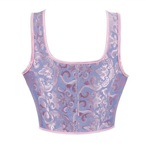 Women's Vintage Corset Bustier with Grommet Lace-Up Front 2