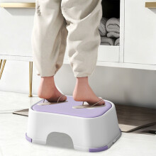 Children Step Stool Plastic Skidproof Bath Stool Purple