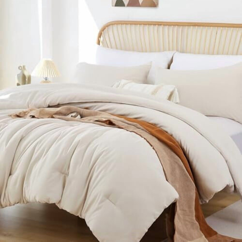 Boho Comforter Set Beige Full Size 3pcs 2