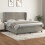 VidaXL vidaXL Boxspringbett mit Matratze Hellgrau 160x200 cm Samt 1