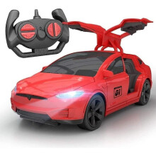 (Red) Aoopoo Capodanno Natale Auto telecomandata Tesla Dynamic Elegante a 4 canali Veicolo RC Regalo per bambini