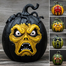 Halloween Pumpkin Figurine Resin Sculpture 1 piece