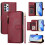 Purple Leather Wallet Case for Samsung Galaxy A73 5G 1