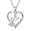 925 Sterling Silver Mom Necklace with Birthstone S-White 1