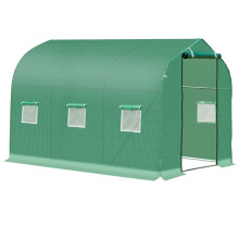 Polytunnel Greenhouse with Windows and Door, Walk in Greenhouse for Garden, Backyard (3 x 2 M)