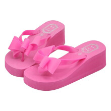 Women's Thong Sandals Slip-On Platform Bow Flip Flops