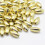 Golden Plated Eco-Friendly Plastic Beads Oval 8x4mm 1mm 1