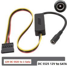 5525 to Hard Drive Power Supply Cable 12V to Hard Drive Cable with Step-Down Voltage Regulator