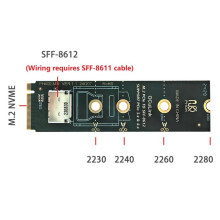 M.2 NVMe PCIe to Oculink Female Dock SFF-8612 Adapter M.2 Mkey Nvme to Oculink SFF-8611 SFF-8612 Adapter