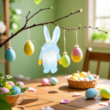 Easter Bunny Desk Doll Cartoon Holiday Decoration
