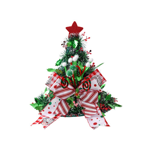 Christmas Tree Topper Star Decoration with Santa Hat 1