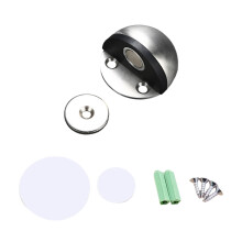 Door Stopper Floor Mount Stainless Steel Rubber No Drill