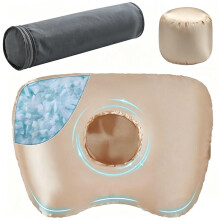 Ear Piercing Pillow for Side Sleepers 4.5x4.5 Inch Hole Donut Ear Pillow Adjustable Shredded Memory Foam Piercing Pillow