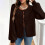 French Premium Wool Knit Cardigan Long Sleeve Open Front 7