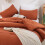 King Size Comforter Set Burnt Orange 3 pcs 8