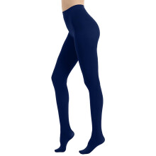 Asdoklhq Women's Solid Opaque Tights Navy S