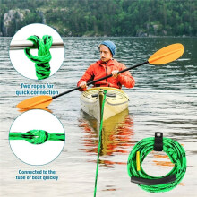 Boat Tow Rope 60ft 3K 18.3 Marine Towing Rope 60ft 3K 18.3 Meters Traction Rope for Wakeboard Paddle Board Kayak E