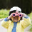 Kids Binoculars 8x Magnification Red with Detachable 4