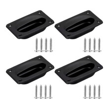 Marine Flush Pull Hatch Handle with Mount Screws Recessed Square Boat Hatch Pull Flush Lift for Boat Decks Hatches Yacht