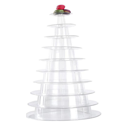 Macaroon  Stand - Elegant Plastic Cake Display for Weddings & Parties