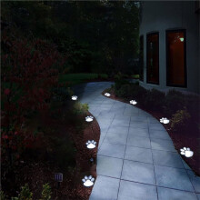 8pcs Paws Print Solar Light, Outdoor Waterproof Light, Pet Souvenir Decoration, Pet Lover'S Gift, White Light
