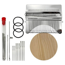 Darning Looms Kit for Visible Mending, Knit Patch Maker Tool for Jeans, Socks & Sweaters,Needle Weaving Sewing Set