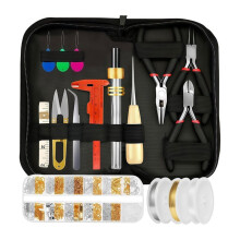 Kit di Forniture per Creazione di Gioielli, Componenti e Strumenti per Riparazione di Gioielli DIY, Creazione di Perline, Orecchini e Anelli