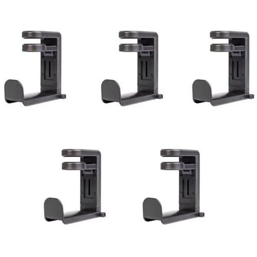 5Pcs PC Gaming Headphone Stand with Adjustable 360 Rotating Arm Clamp for Desk Mounting