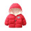Kids Hooded Puffer Jacket Bear Print Front Zip Gray Size 100 4