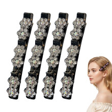 Rhinestone Braided Hair Clips for Women and Girls 4PCS