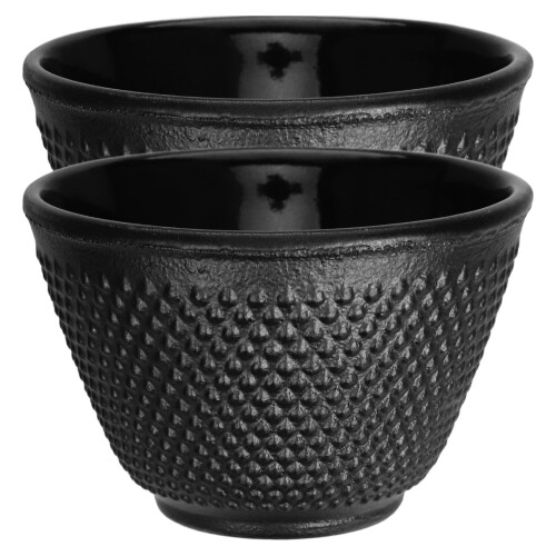 Cast Iron Tea Mug Retro Style 2 pcs 120ml